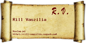 Rill Vaszilia névjegykártya